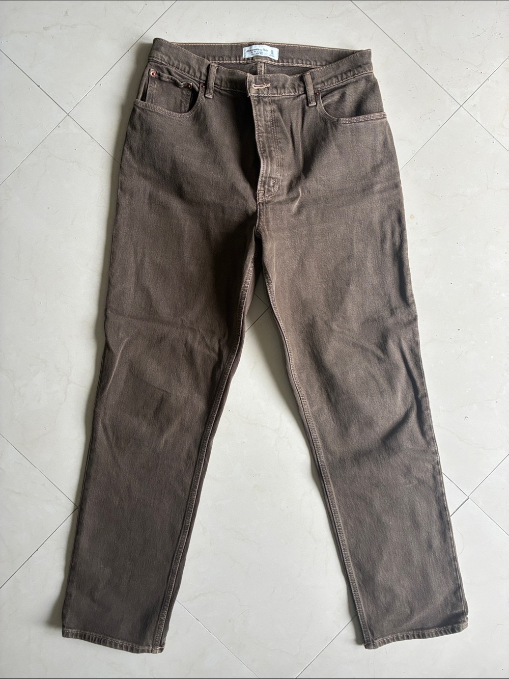 Abercrombie & Fitch Women's Jeans in Dark Brown